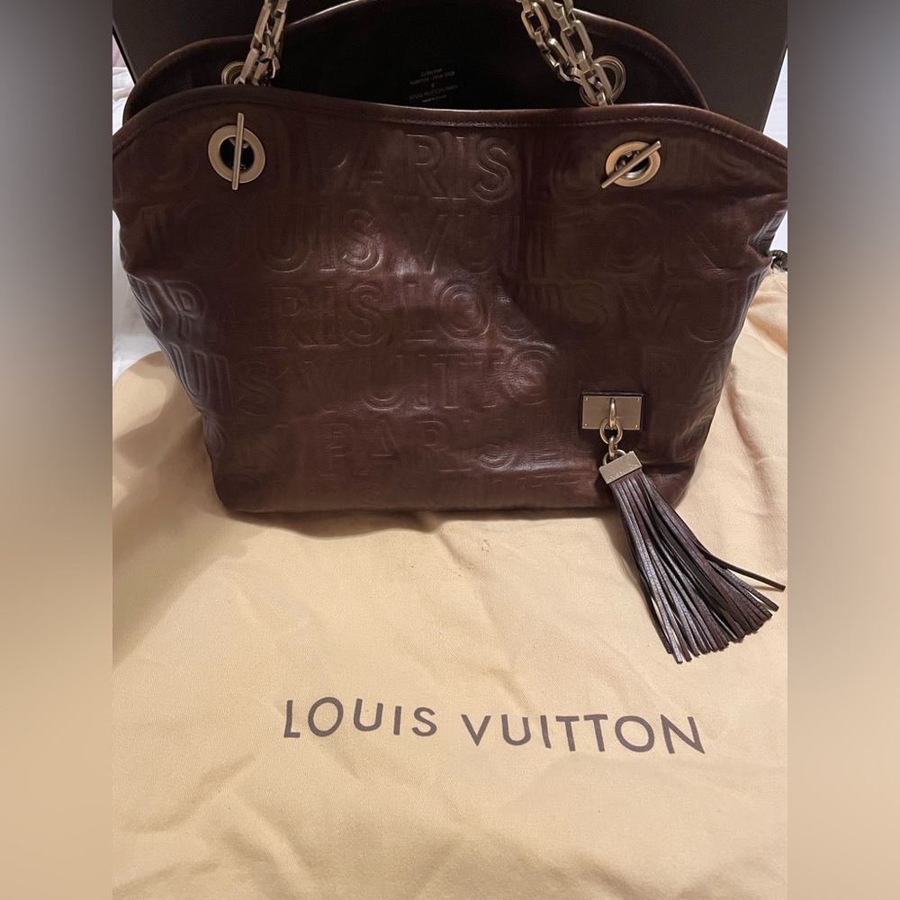 Louis Vuitton Limited Edition Paris Souple whisper leather GM bag